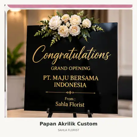 Papan Bunga Akrilik Sukawangi